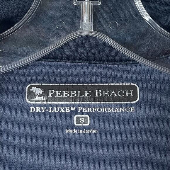 Pebble Beach Men Dry Luxe 1/4 Zip Performance Sweatshirt S Navy Blue Long Sleeve - Picture 5 of 8